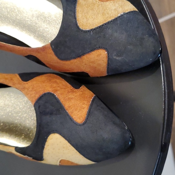 Vintage Rush Hour Express Wave Suede Leather Pumps 10 - Picture 5 of 9